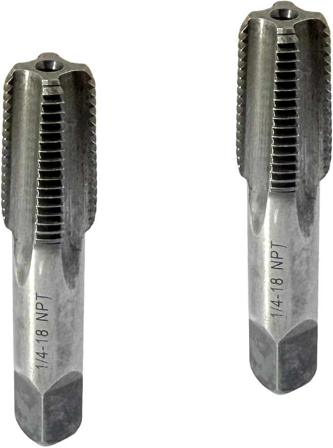 2 Pcs 1/2 NPT Hand Threading Tap,Carbon Steel NPT Pipe Taps for Plumbing Projects,Auto Repairs and Other Various DIY Thread Cutting Tools Small Poject