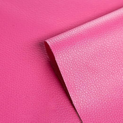 Self Adhesive Leather Repair Patch Fuchsia Faux Leather Fabric 19.7 x 54 Inch Leather Repair Tape Kit for Upholstery, Furniture, Couch, Sofa, Car Seats, Chairs