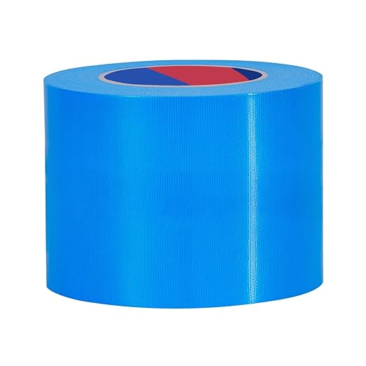 Blue Heavy Duty Duct Tape, 4 Inch x 55 Yards, Industrial Grade Waterproof & UV Resistant, Strong Adhesive for Indoor Outdoor Repairs, Crafts, Home Improvement, Moving Packing and DIY Projects