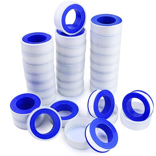 30 Pieces 1/2 Inch Teflon Tape Industrial Thread Seal Tapes Plumbing Waterproof Seal Tape for Plumber, Air Head, Thread Pipe, 1/2 x 394 Inch
