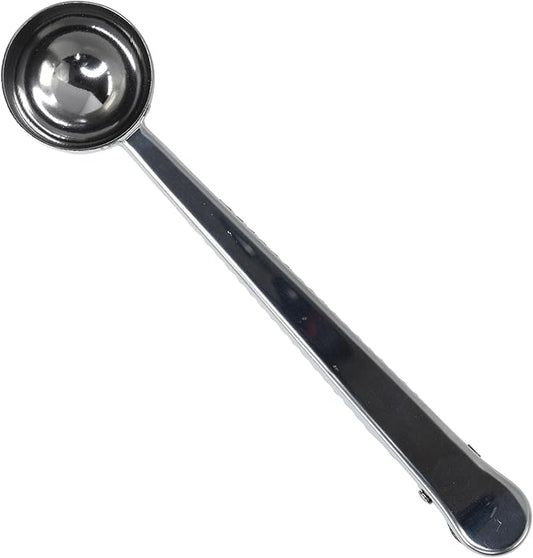 R&M Stainless Steel Coffee Scoop with Coffee Bag Clip, Multipurpose Spoon with Closure Clip, Measuring Spoon