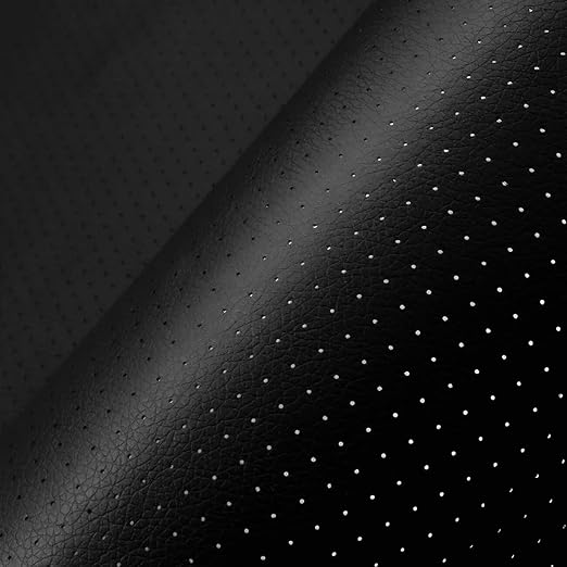 Leather Repair Patch, 20x24 inch Breathable Perforated Adhesive Self-Adhesive Repair Patch, Furniture Couch Car Seats Office Chairs Sofa Repair Patch Refurbished Patch, Black