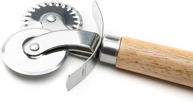 Fox Run 5542 Pastry Wheel Crimper and Cutter, Stainless Steel 1 x 2.75 x 6.5 inches