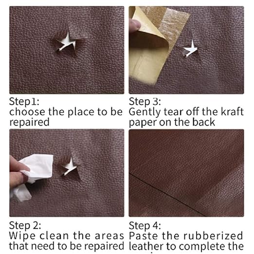Leather Repair Tape kit Self Adhesive Patch Heavy Duty,Retro Claret 4x60 inch for Couch, Sofa,Car Seat, Handbag, Furniture,Drivers Seat,Jackets,Computer Chair First Aid Vinyl Repair kit