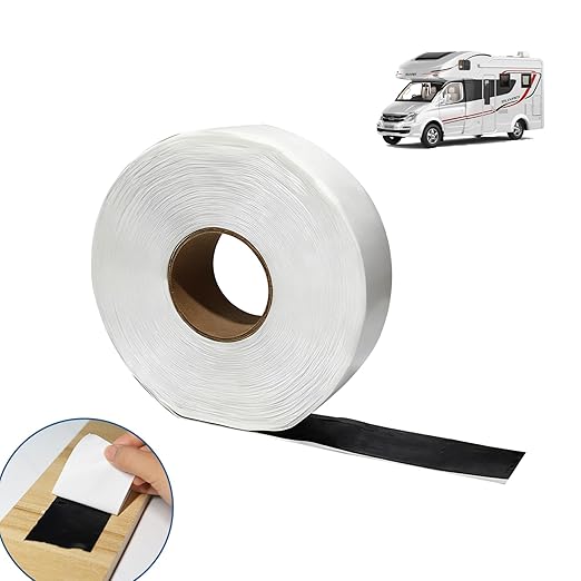 Double Sided Butyl Tape 2 Inch x 98FT, RV Butyl Sealant Tape for Windows, Roofing, Car Doors, Boat, Pipe, DIY Projects, Permanent Bond, Waterproof Weatherproof, 2 Pack