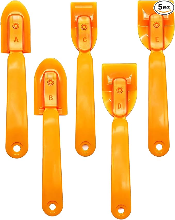 5 Sizes Rubber Caulking Tools Set | Caulk Spreader with Long Handle,Flexible Reusable Caulk Remover for Tile, Glass, Door, Window, Bathroom,Home Improvement