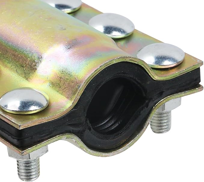 Oedema 2 Pcs 1 1/4inch Pipe Repair Clamp Water Pipe Clamp Repair Kit, Suitable for Outer Diameter 32mm Pipes