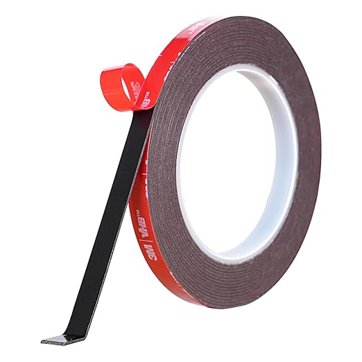 Double Sided Tape Heavy Duty, Waterproof Mounting Foam Tape, 16.5ft Length, 0.4in Width, High Temperature Resistant Adhesive Tape for Car, LED Strip Light, Office Decor, Uses VHB 5952 Raw Material