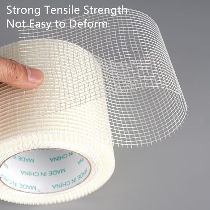 Drywall Joint Repair Tape Self Adhesive Fiberglass Wall Repair Tape Drywall Mesh Tape 2 Inch x 66 Feet Self Adhesive Fiberglass Wall Crack and Seam Patch