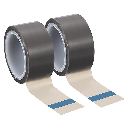 PATIKIL 1" x 33ft Heat Resistant Tape, High Temperature Tape PTFE Adhesive High Heat Tape Waterproof Smooth Surface for Vacuum Sealer Machine Insulation Protection, 0.06mm Thick, 2PCS