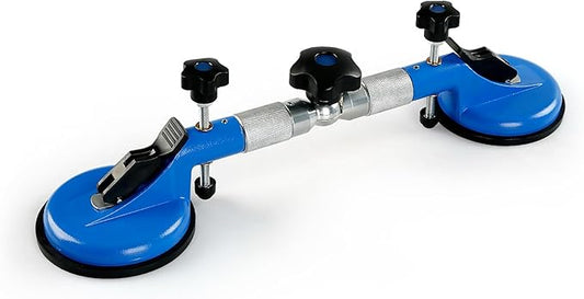 LOZLIN Suction Leveling System with Corner Alignment, Vacuum Lifter & Tile Tensioner for Granite Marble Quartz Countertop Slab Glass Installation, Gap-Free Seam Fixing Tool Blue