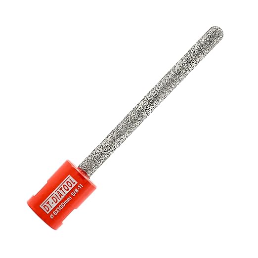DT-DIATOOL Diamond Mortar Raking Bit for Brick Joints Stone Masonry Granite Diameter 5/16"x4" (8x100mm), 5/8 inch-11 Thread Router Bit