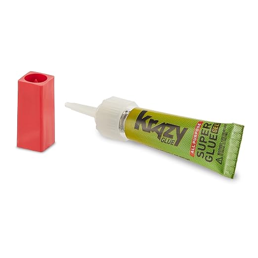 Krazy Glue All Purpose Super Glue Gel with Precision Tip, 2g Tube 6 Ct, Fast Drying No-Run Gel Formula for Household Repairs, School, Office Crafts & DIYs, Bonds Plastic, Wood, Metal, Ceramic & More