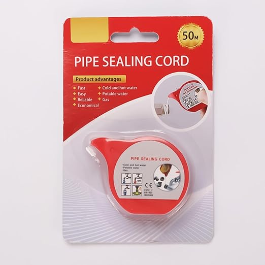 Pipe Repair Tape - Thread Sealing Cord, Pipe Sealing Thread Cord for Fixing, High-Heat Sealant, Water Leak Ribbon with Long-Lasting Finish, Plumbing Repair Unit for Waterproofing and Patching