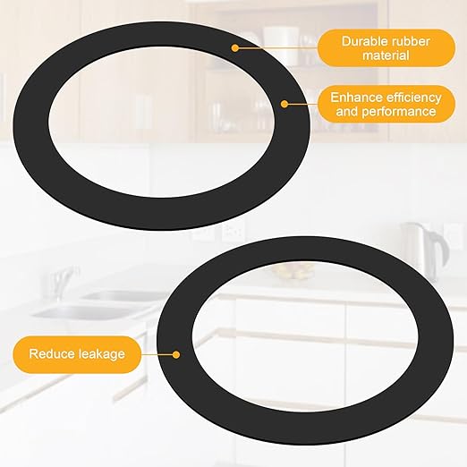 FLG-Seal Sink Seal Gasket Accessory,Putty-Free Rubber Seals Replacement for InSinkErator Kitchen Sink Garbage Disposal Drain,2Pcs