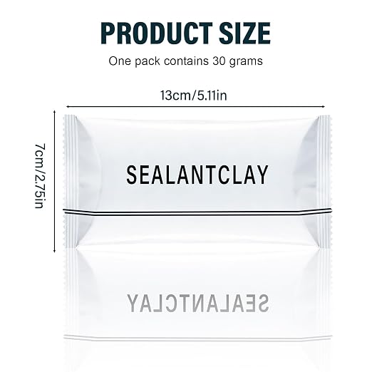 2026 Upgraded Repair Sealing Clay, Waterproof Sealant Mastic,Quick Mending Mud for Drain Connection, Wall Hole, Air Conditioning Hole Waterproof Seal Putty (12)