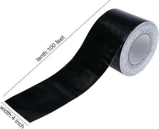 RealPlus 4" x100' RV Underbelly Tape - Camper Mobile Home Belly Tape Travel Trailer Bottom Repair - Permanent Adhesive Waterproof