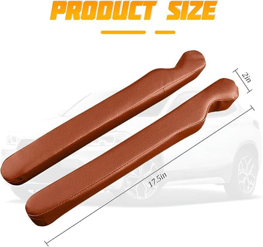 Car Seat Gap Filler, 2PCS Soft Foam Leather Vehicle Seat Crevice Blocker Stop Things from Dropping, Automotive No Drop Plug Guard Gap Stopper, Universal for Truck SUV RV (Orange)