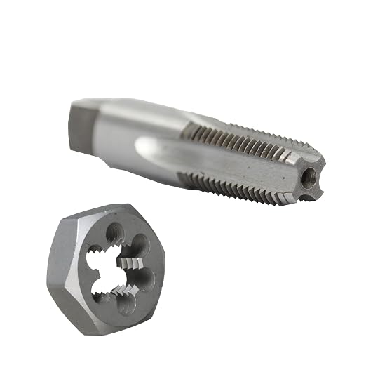 Drill America 3/8" NPT Pipe Tap and Die Kit, Carbon Steel Pipe Tap and Pipe Die - Hex Shape, POUT Series