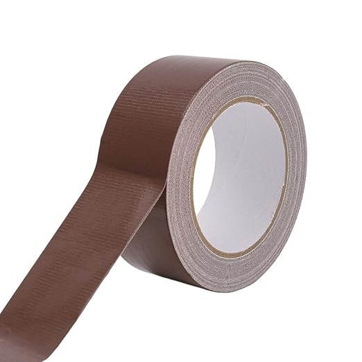 Heavy Duty Duct Tape 1 Inch X 44 Yards, Multi Purpose Dark Brown Duct Tape, No Residue, Waterproof and Tear by Hand - for Repairs, Industrial, Professional Use