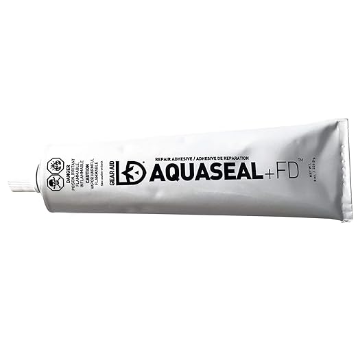 GEAR AID Aquaseal FD Flexible Durable Repair Adhesive for Fixing Tears and Holes in Waders, Wetsuits, PVC Inflatables, Vinyl and Outdoor Gear, Dries Clear, 8 oz