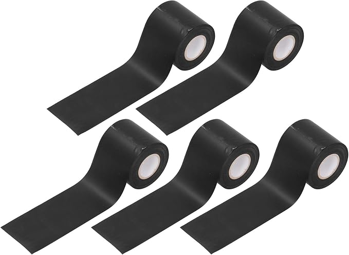 5pcs Air-Conditioner Pipe Tapes Oil- Tube Pipe Wrapping Tape Protective Tape Leakage Repair 6cm Width (Black)