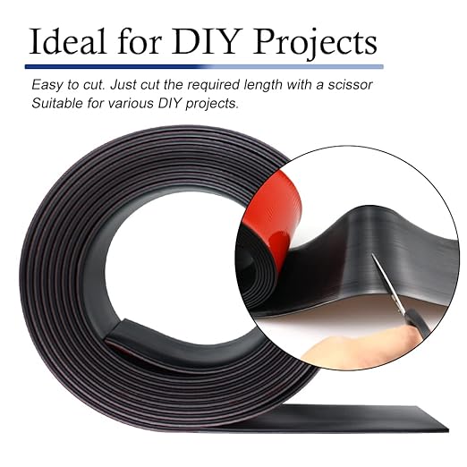 Neoprene Rubber Strips Self Adhesive Solid Rubber Sheets, Rolls & Strips for DIY Gaskets Crafts Pads Seals Warehouse Flooring Neoprene Sheet with Adhesive Backing (4" Wide x 1/5" Thick x 10' Long)