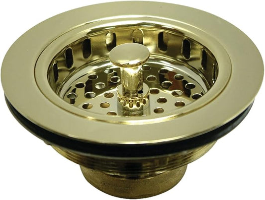 Kingston Brass KBS1002 Kitchen Sink Basket Strainer, Polished Brass