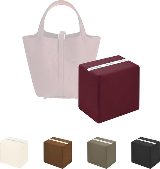 Purse Pillow Insert to Keep Shape - Lightweight Memory Foam Insert with Satin Cover for Home Storage & Travel, Multicolor Options, Fits for Picotin 18(Rouge H, PC18)
