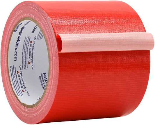 WOD DTC10 Advanced Strength Industrial Grade Red Duct Tape, 4 inch x 60 ft. Waterproof, UV Resistant For Crafts & Home Improvement