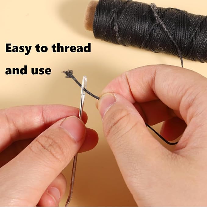 Leather Sewing Waxed, Waxed Thread for Beginners Leather Craft DIY Supplies, Shoe Repairing, Jewelry Making