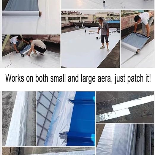 Butyl Tape Waterproof Tape, Aluminum Foil Butyl Seal Tape for Leakage, Butyl Rubber Tape for Reapring for Boat, Pipe Sealing, Roof Crack, RV, Awning, Window Sealing - 2"W x 16'L