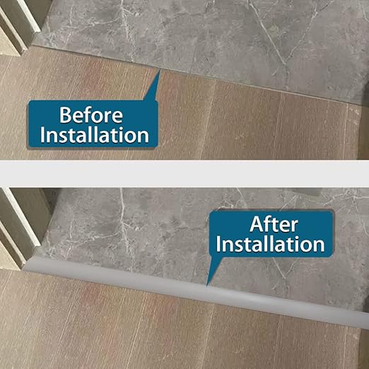 Floor Transition Strip 2" Self Adhesive Flat Vinyl Flooring Transitions Strip with Strong Backing (5cm, 10FT, Grey)