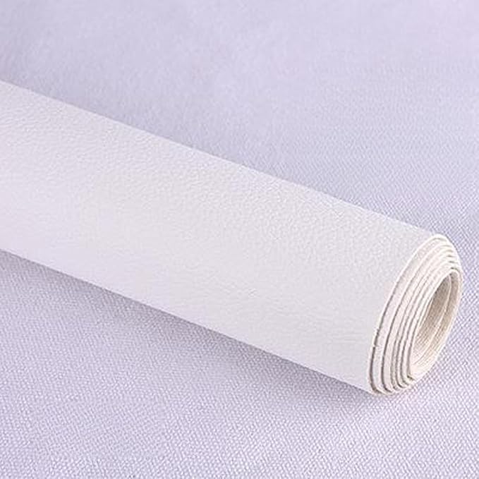 Leather Repair Patch Tape Kit,Self Adhesive Leather Repair Kit for Furniture,Vinyl Repair Kit for Couch,Sofa,Car Seats,Office Chair Luggage (White,16.93"×78.74")