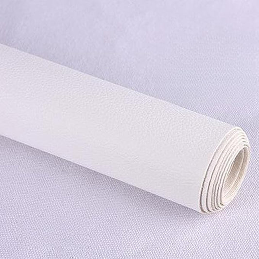 Leather Repair Patch Tape Kit,Self Adhesive Leather Repair Kit for Furniture,Vinyl Repair Kit for Couch,Sofa,Car Seats,Office Chair Luggage (White,16.93"×55.12")