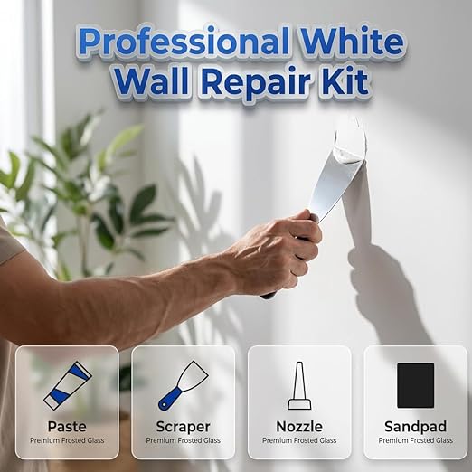 Drywall Mending Agent Kit, Quick Drying Wall Repair Paste with Scraper, Easy DIY Wall Hole Crack Dent Filler for Household Surface Restoration (1pcs)