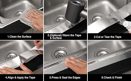 Aluminum Foil Tape, 3.2mil Thick, 5 Inch x 55 Yards (165ft), Heavy Duty Waterproof, High Temperature Resistant, No Residue, for HVAC Duct Sealing, Metal Repair & Insulation