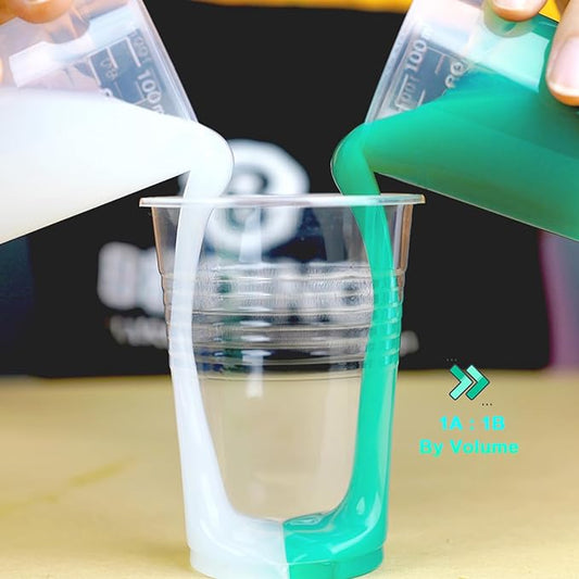BBDINO Silicone Mold Making Kit, Super Elastic Liquid Silicon for Mold Making, N.W. 21.2 oz, 1:1 by Volume, Jade Green, Ideal for Casting Silicone Molds for Resin/Plaster/Wax/Jewelry etc.