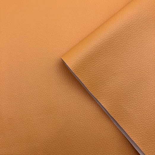 Self Adhesive Leather Repair Patch Ginger Yellow Faux Leather Fabric 19.7 x 54 Inch Leather Repair Tape Kit for Upholstery, Furniture, Couch, Sofa, Car Seats, Chairs