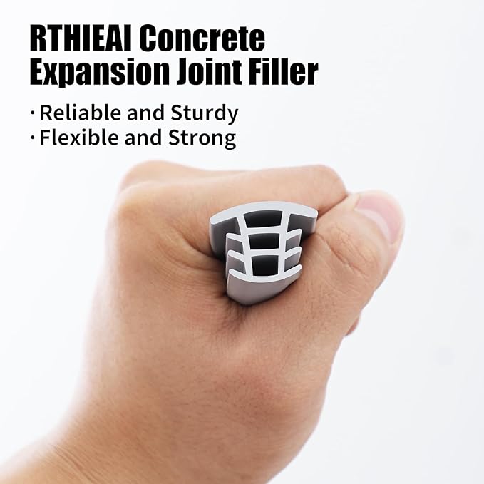Flexible EPDM Rubber Strip (25 ft Long and 3/4 inch Wide) for Concrete Crack Repair and Replacement - Weather and Aging Resistant Expansion Joint Filler for Driveways and Sidewalks