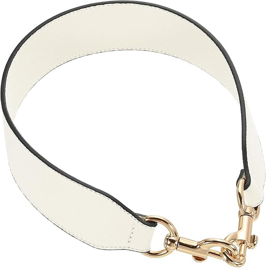 uxcell 22.83 Inch PU Leather Short Bag Strap with Clasp, Purse Handles Handbags Replacement Straps for Clutch Bag Crossbody Underarm Bags, Beige, Gold Buckle