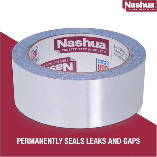 Nashua 361-11 Foil Tape for Waterproofing Repair, 11 mil Thick, 10 m Length, 48 mm Width , Aluminum