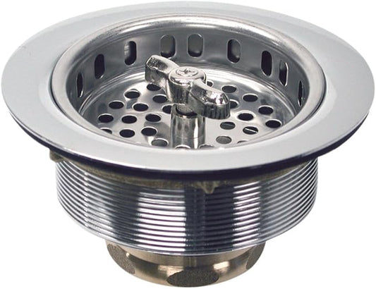 DANCO Twist Tight Kitchen Sink Strainer Assembly, 3-1/2 inch, Stainless Steel, 1-Pack (81077)