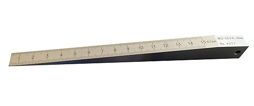 Precision Wedge Gap Feeler Gauge with High-Contrast Markings, Stainless Steel Taper Gauge for Automotive Repair & Metalworking - Easy-Read Scale Design, Clear Numerical Identification (1-15mm)