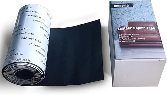 Leather Repair kit for Furniture,4 x 99 inches Self Adhesive Tape,Vinyl Repair kit Stickers,Leather Repair kit car Interior,Leather Patches,Leather seat Repair kit for Cars,Sofa,Couch(Black)