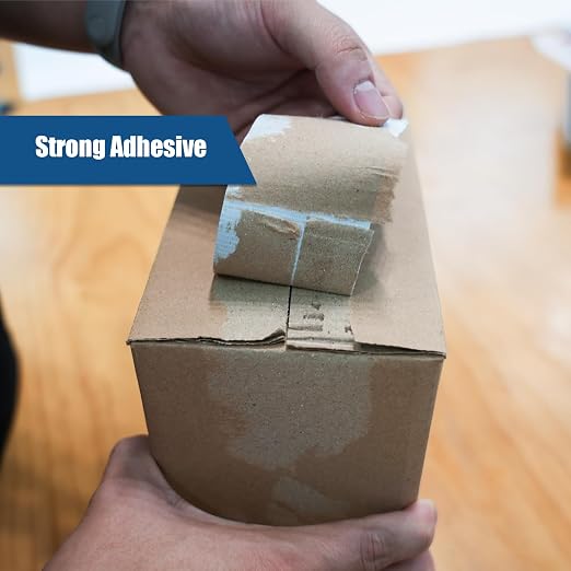 2 Rolls Blue Duct Tape, Heavy Duty Strong Industrial Colored Duct Tape 9mil x 2inch x 25yds Flexible, No Residue, Waterproof and Tear by Hand, Multi-Use for Indoor & Outdoor Repairs