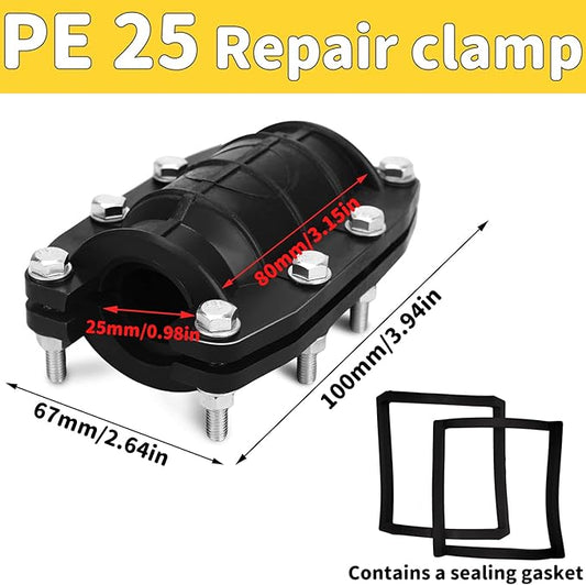 Pipe Repair Clamp,Water Pipe Leak Repair Clamp,Pipe Repair Kit for Plastic and Metal Pipes,Leak Stopper with Anti-Impact (24MM-26MM)