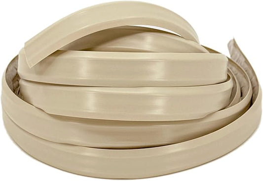 InstaTrim Peel & Stick Flexible Caulk Tape & Trim, Easy to use, self-Adhesive, Caulk sealant for Floors, Doors, Windows, counters, tubs and More - Made in USA, 3/4 inch x 10 feet, Ivory