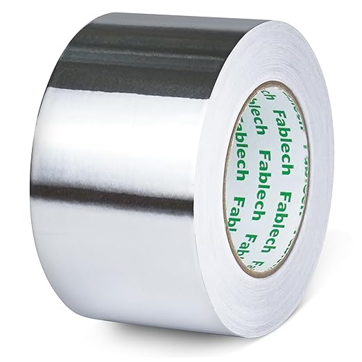 Aluminum Foil Tape, Heavy Duty 3.2mil Thick, 3 Inch x 55 Yards (165ft), High Temperature Resistant, Waterproof, for HVAC Duct Sealing, Metal Repair & Insulation