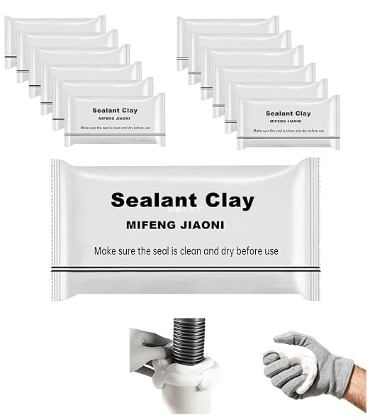 8 pcs Sealant Mastic Waterproof Wall Repair Sealing Clay for Air Conditioning Hole and Drainage Pipes Gap Wall Hole Repair Quick Mending Mud Putty